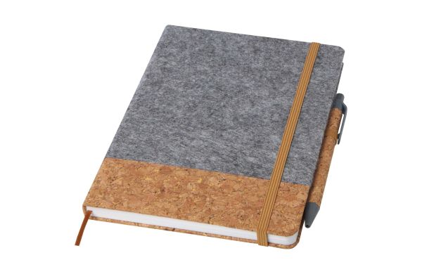 Veronica A5 Hardcover Notizbuch, mittelgrau