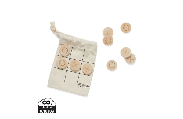 VINGA Tic-Tac-Toe Mini-Spiel, braun