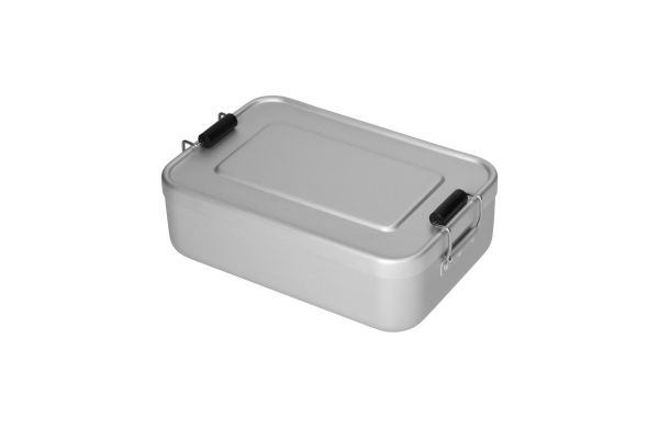 Vorratsbrotzeitdose "Aluminium", silber