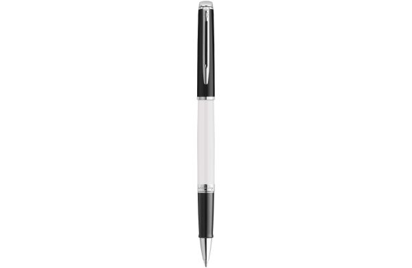 Waterman Hemisphere Color-Block Tintenroller mit Palladiumbeschichtung (blaue Mine), weiss