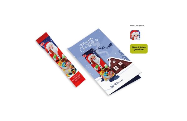 Weihnachtskarte mit Schoko-Lolly Weihnachten