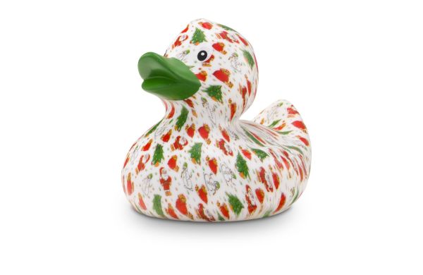 Werbeente Torsten Tannenbaum mit grünem Schnabel, ca. 8 cm