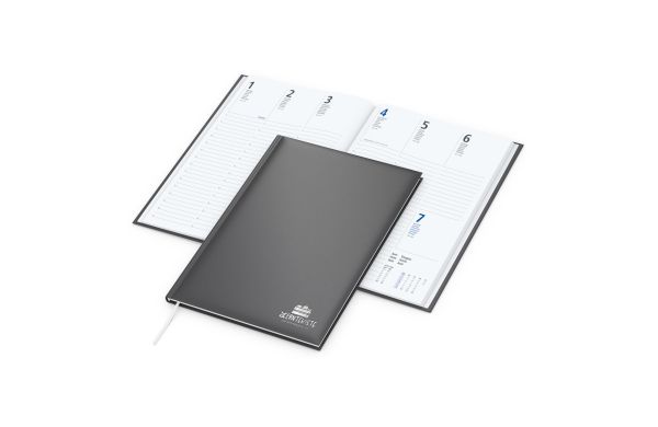 Wochenkalender Media 175 × 245 mm Kunstleder-Hardcover matt - Prägung