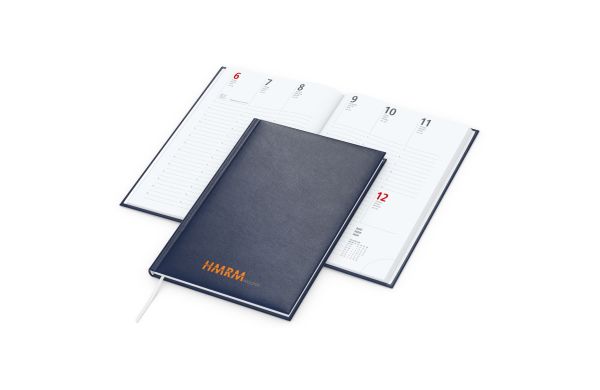 Wochenkalender Prestige A5 Kunstleder-Hardcover robust - Siebdruck-Digital