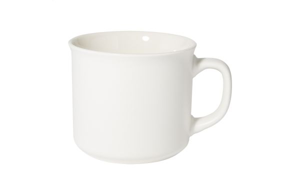 Woodstock Flat Matter Vintage-Becher, weiss
