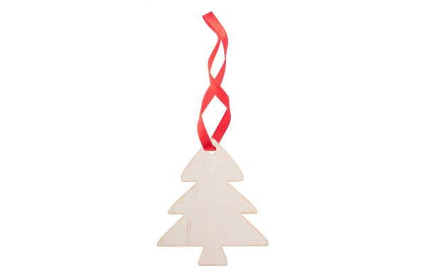 WoXmas Weihnachtsbaumschmuck, natur, rot, Tannenbaum