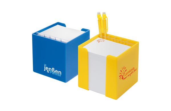 Zettelbox Alpha mit Köcher_ blau