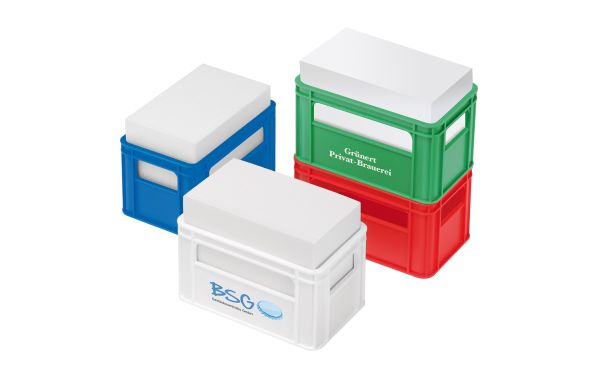 Zettelbox Getränkekasten_ blau