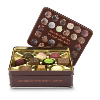 Geschenkartikel: Schokoladenauswahl - Pralinendose mit 125 g