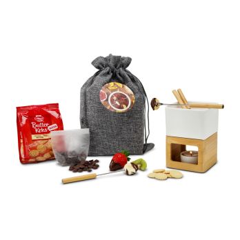 Geschenkset: Schokofondue im Beutel