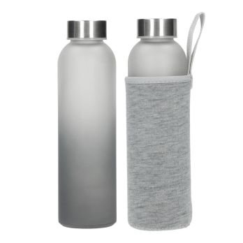 Glasflasche mit Hülle "Iced"
