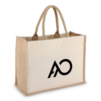 Jute-Baumwolle Tragetasche OEKO-TEX® 42,5 x 19 x 32cm 320g/m²