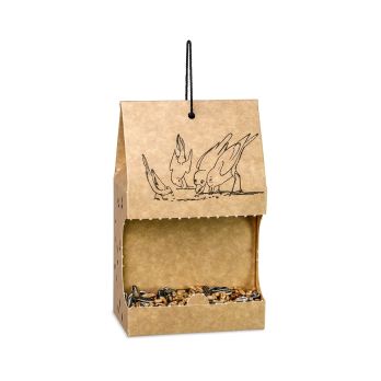 Vogelfutter To-Go, Werbekarte
