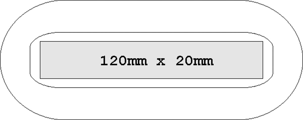 oben und unten (12x2 cm)