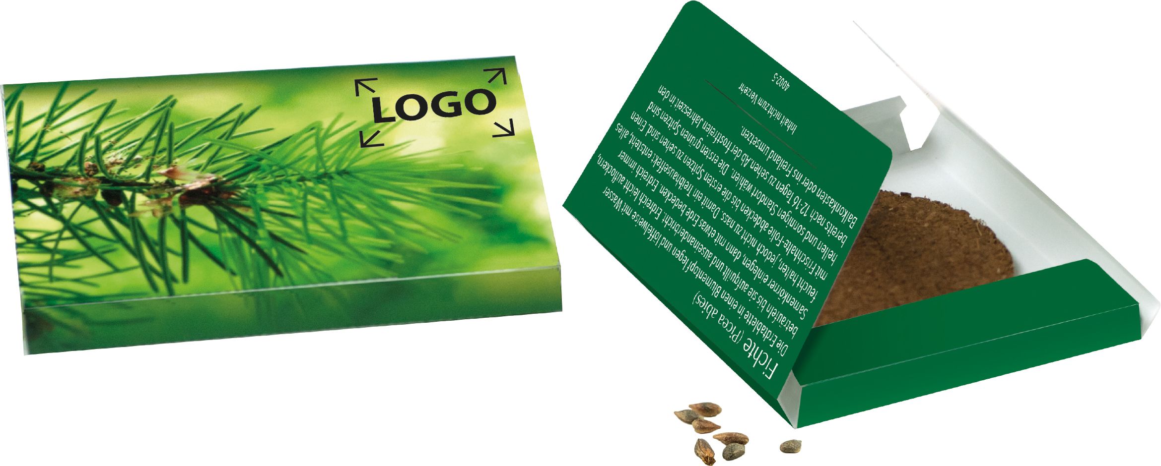 auf die Packung (15,5 x 12,4 cm)