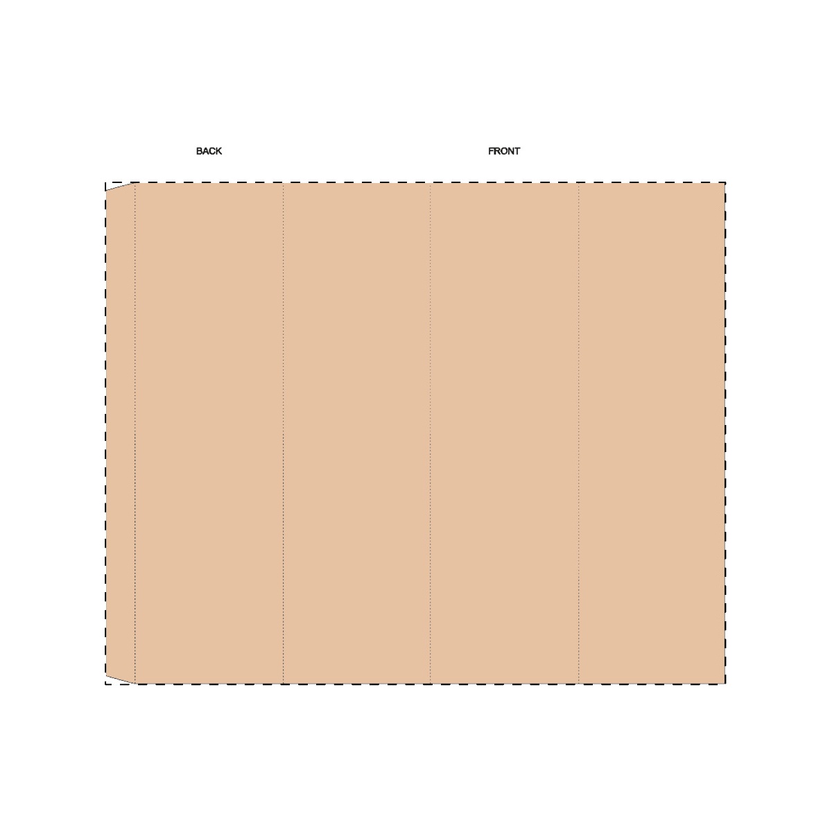 Maßgefertigte Kraft-Papierbanderole (338 x 274 mm)