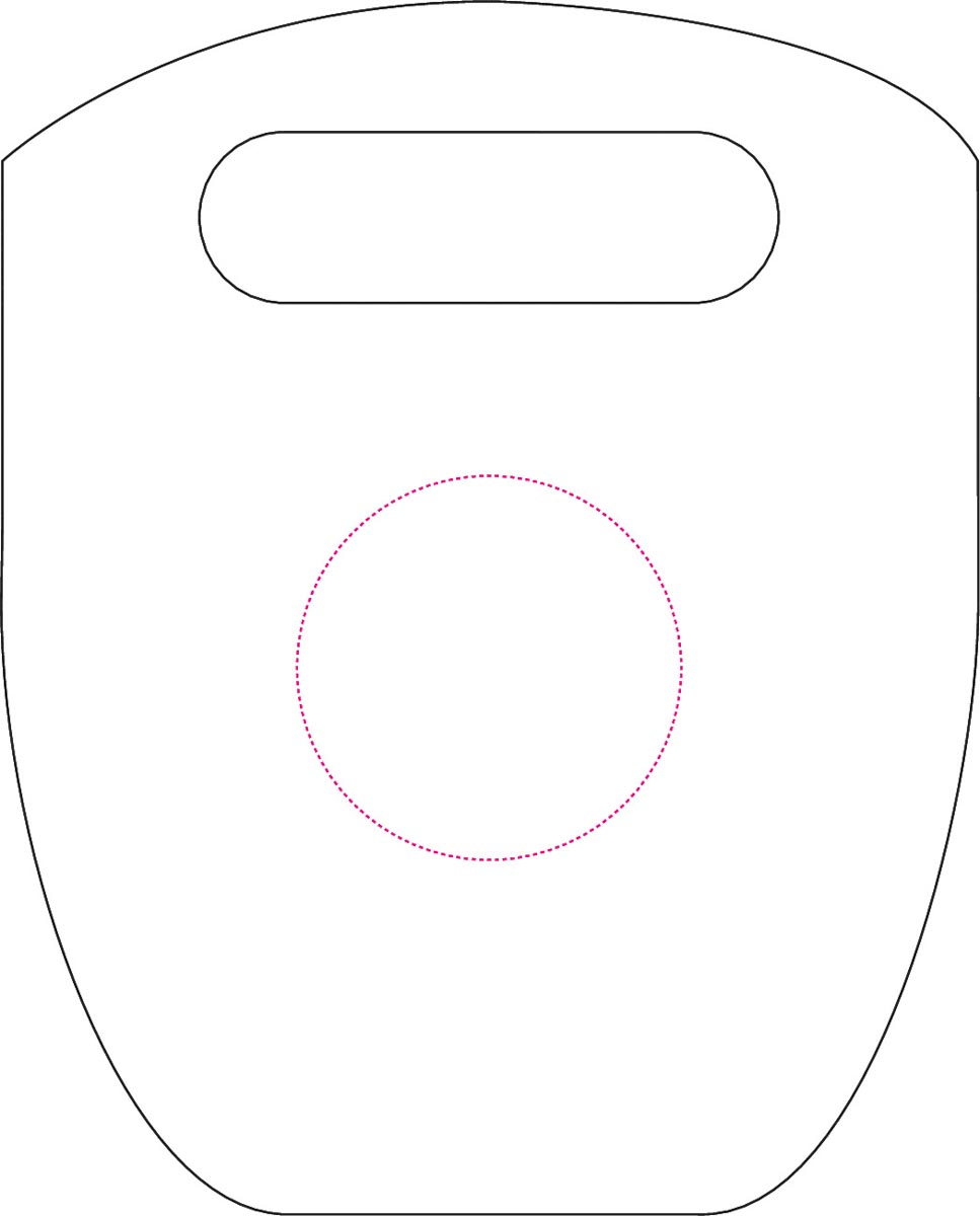 hinten mittig (Ø 7 cm)