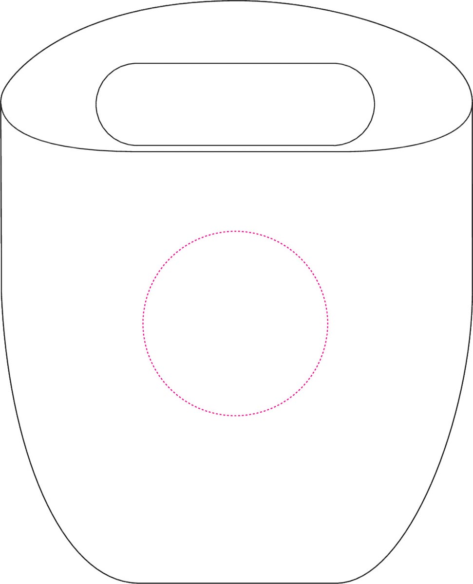 vorne mittig (Ø 7 cm)