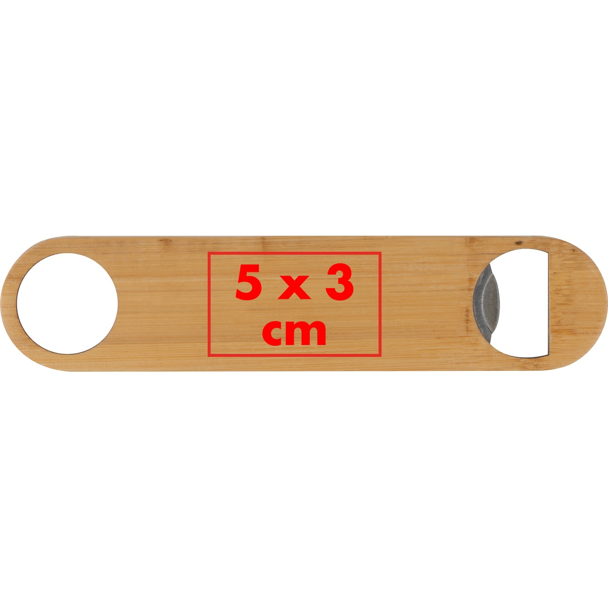 Auf der Vorderseite (5 x 3 cm)