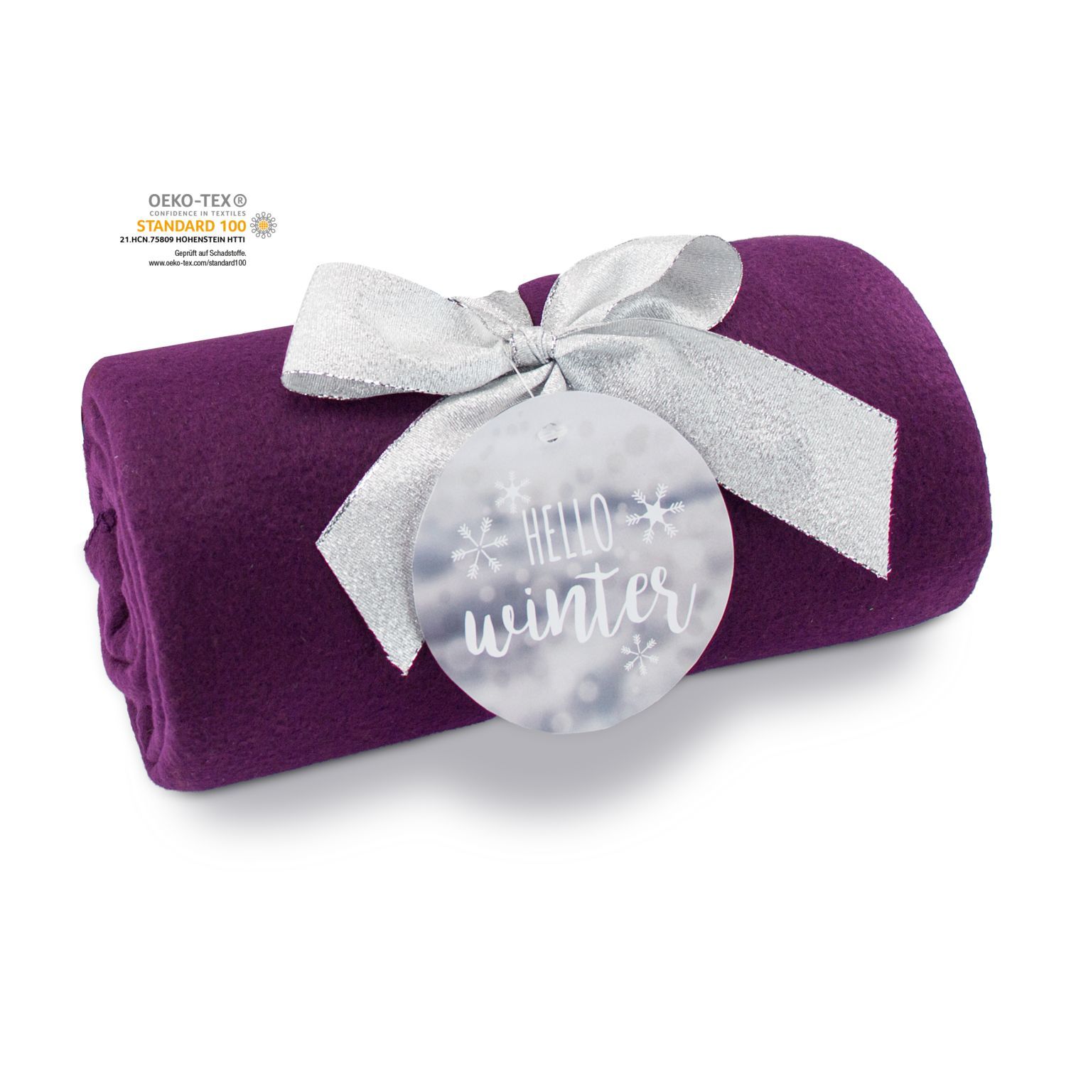 Werbeanbringung durch Hangtag (ca, Ø 9,5 cm)