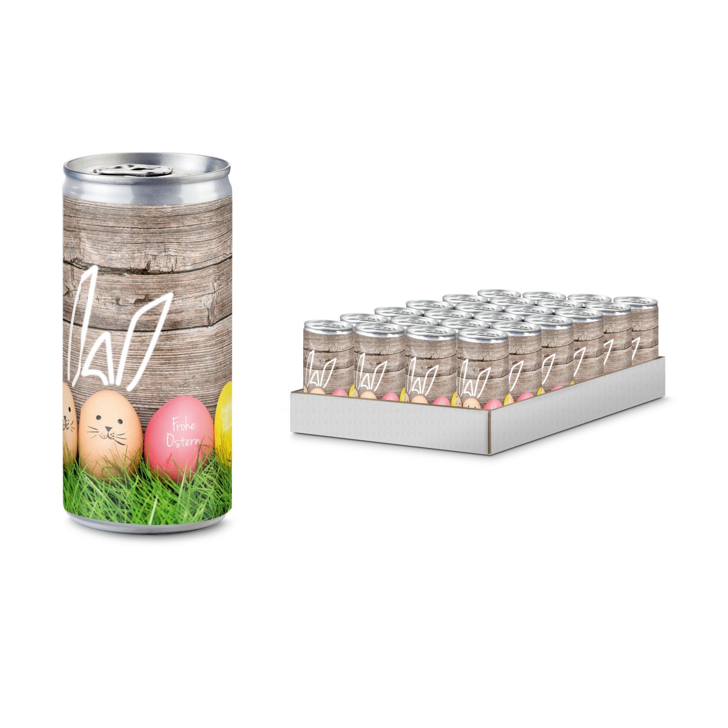 Werbeanbringung auf den Dosen (17,8 x 10,4 cm (inkl. Pflichtangaben & Beschnitt))