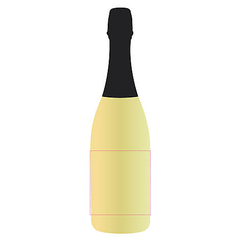 Flasche-Vorderseite (8 x 8,5 cm)