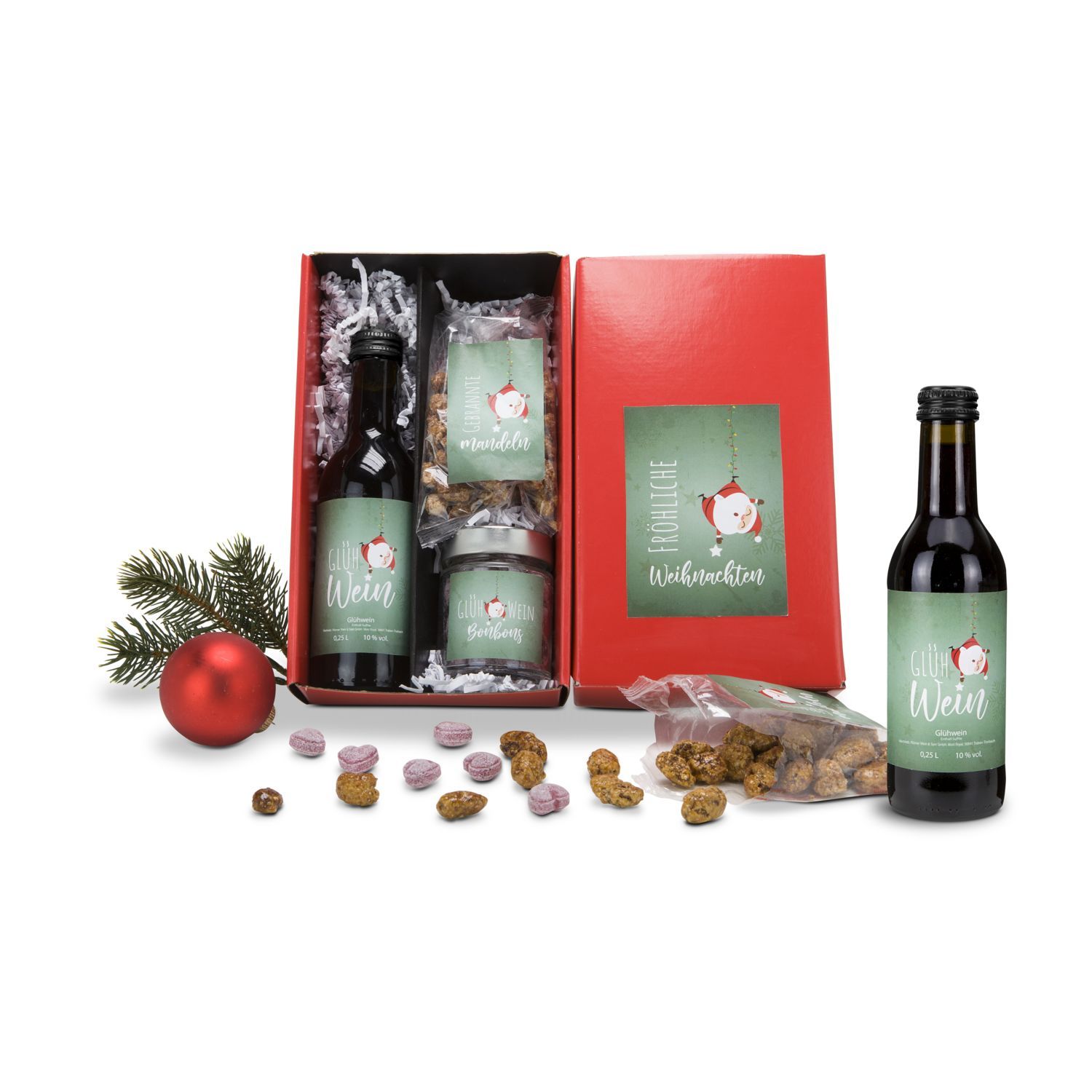 Werbeanbringung auf der Verpackung des Präsents (max. 7,4 x 10,5 cm)