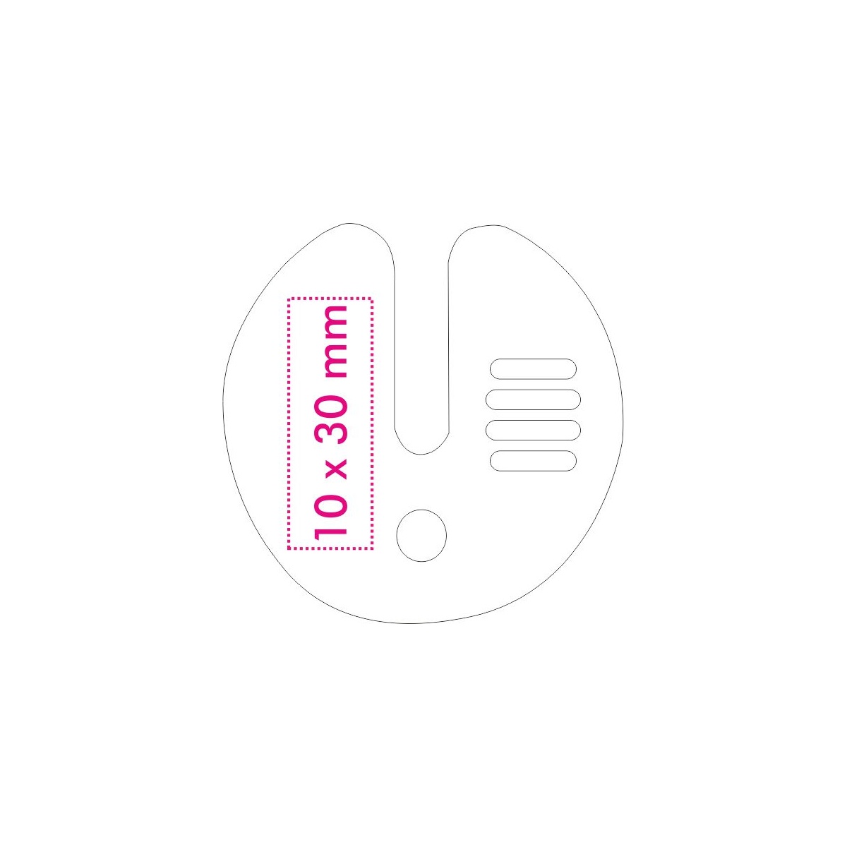 Vorderseite links (1 x 3 cm)