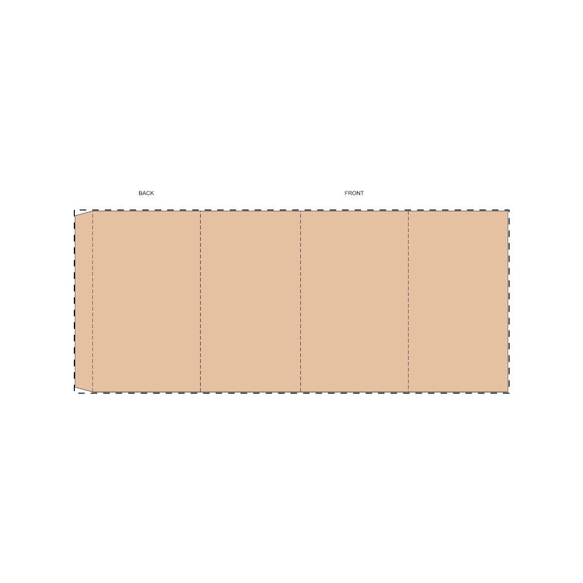 Maßgefertigte Kraft-Papierbanderole (395 x 165 mm)