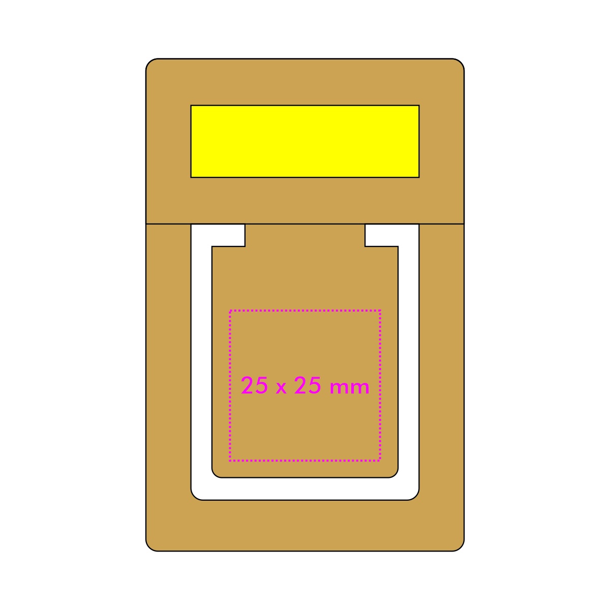 Vorderseite (2,5 x 2,5 cm)