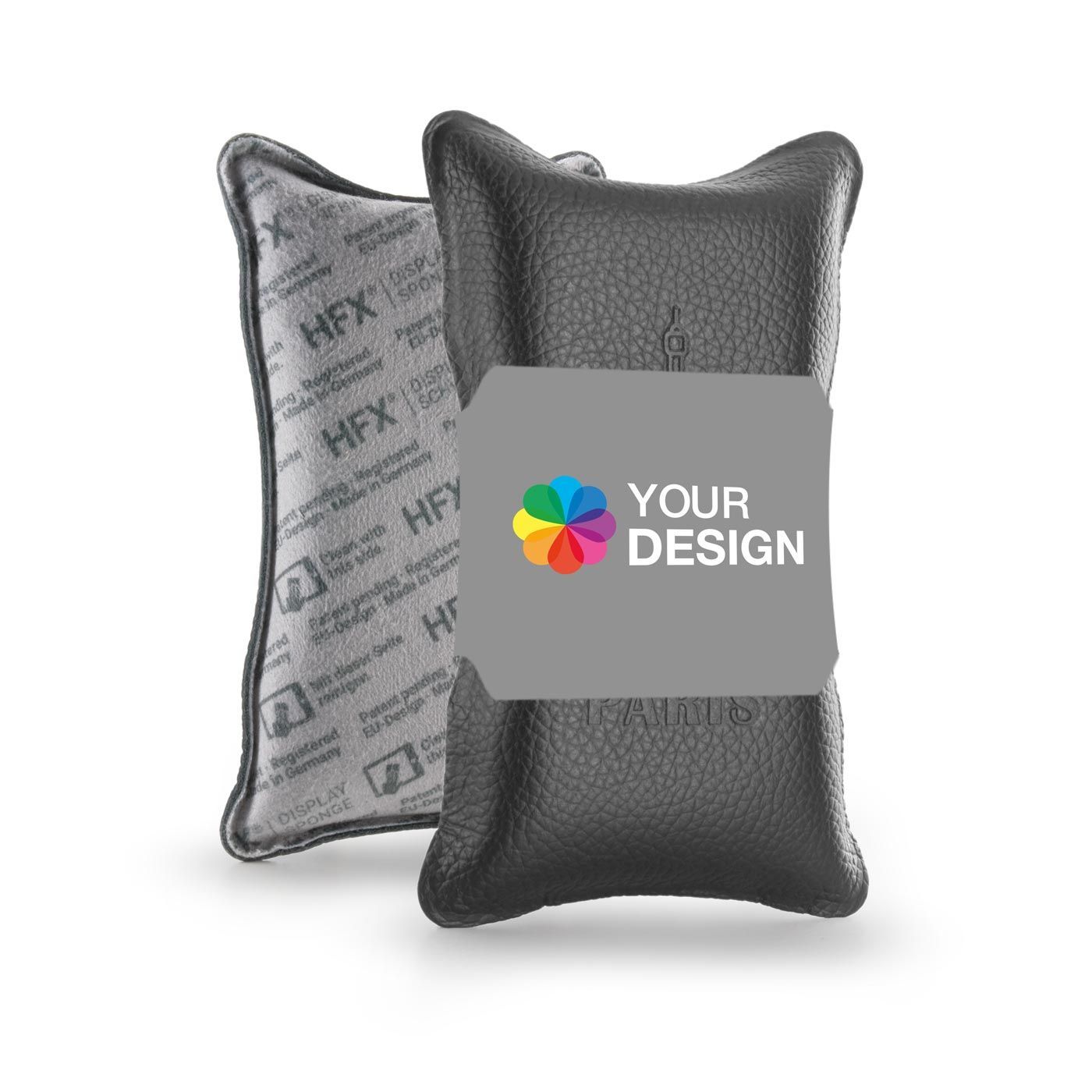 Auf Vorderseite mittig (7 x 3 cm)