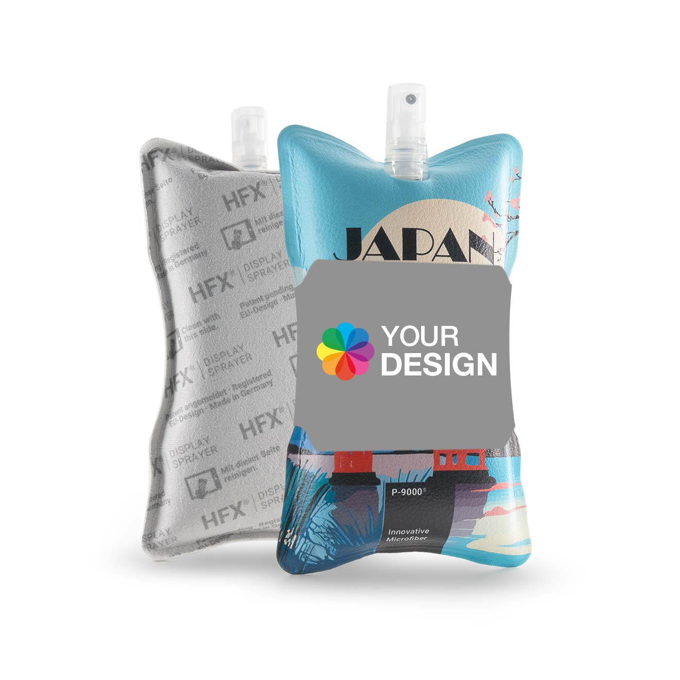 Auf Vorderseite ganzflächig (12,6 x 7,6 cm)