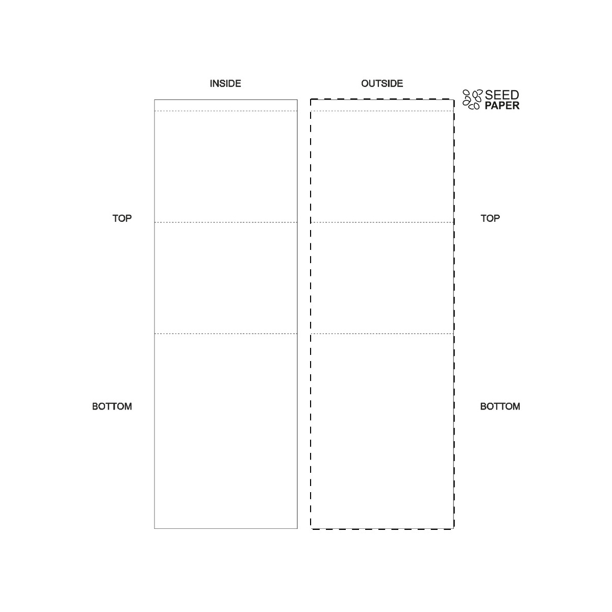 Vorderseite (12,8 x 38,5 cm)