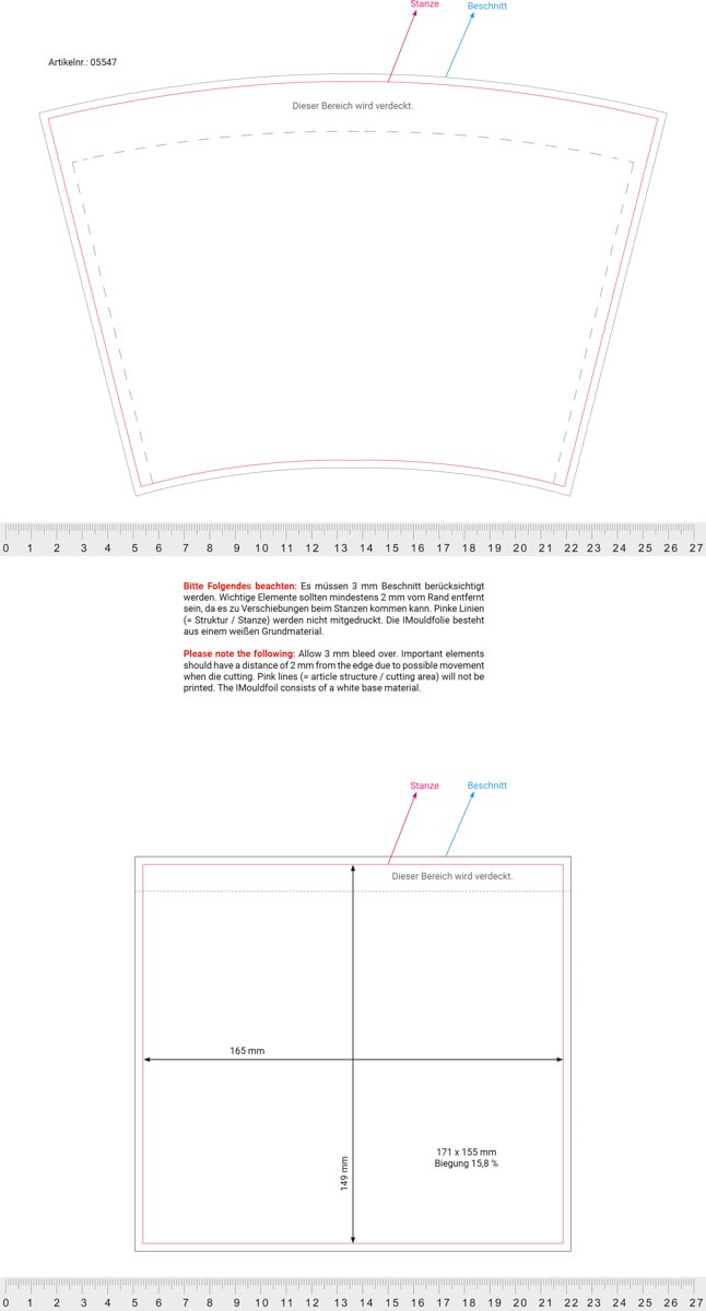vorne mittig (⌀ 4,2 cm)