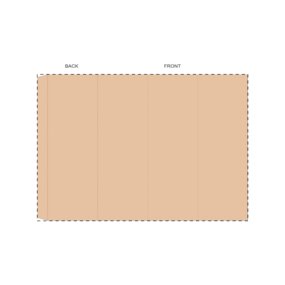 Maßgefertigte Kraft-Papierbanderole (333 x 231 mm)