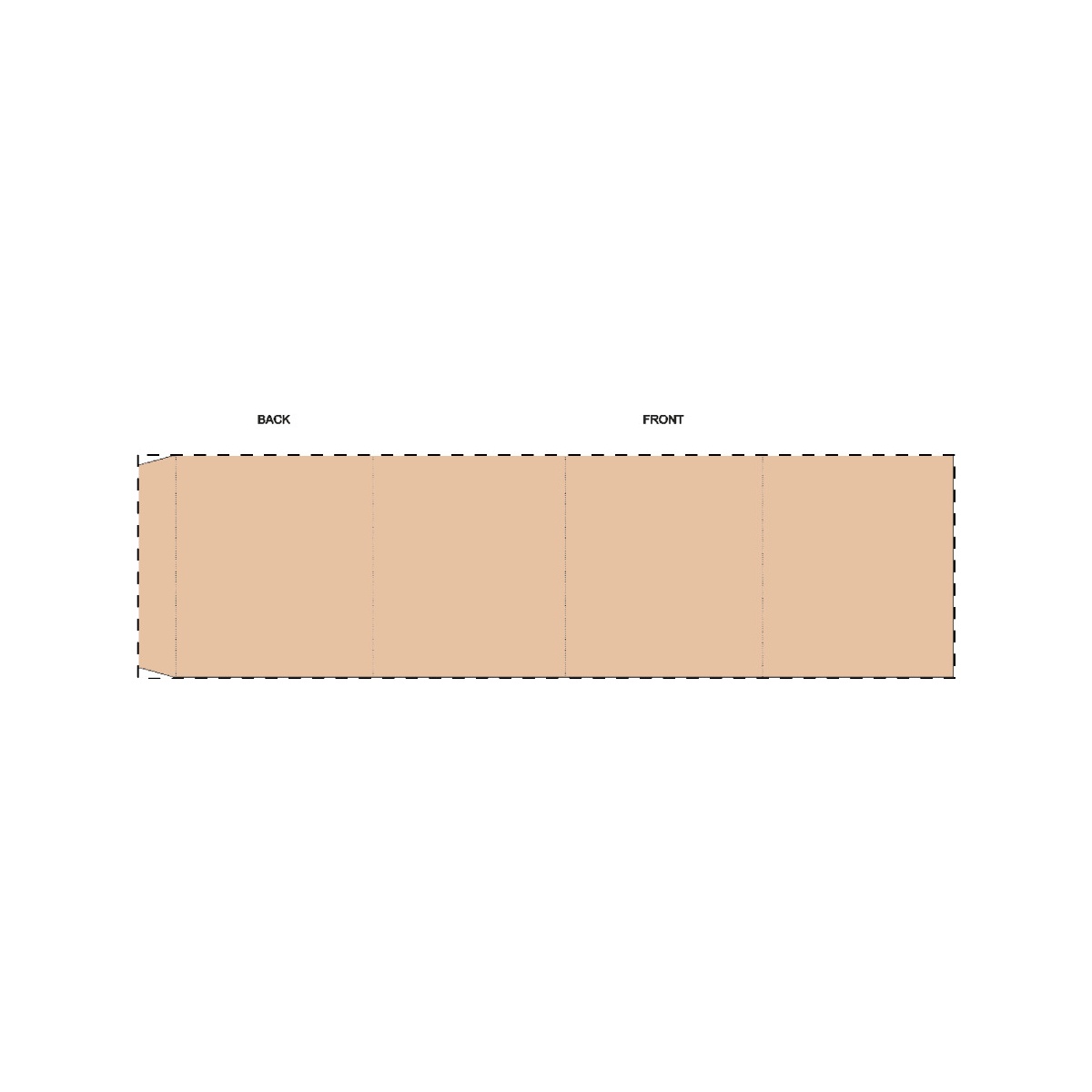 Maßgefertigte Kraft-Papierbanderole (349 x 95 mm)