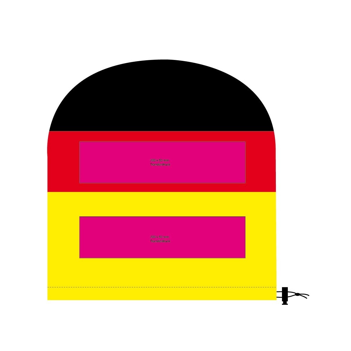 auf gelbes Feld (50 x 200 mm)