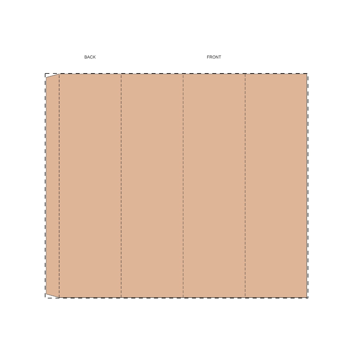 Maßgefertigte Kraft-Papierbanderole (321 x 275 mm)