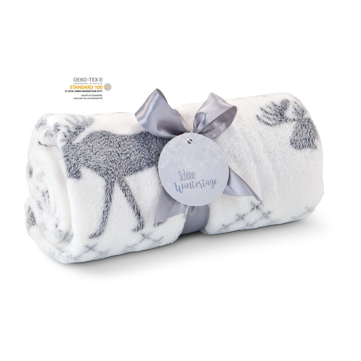 Werbeanbringung durch Hangtag (ca, 5,2 x 5,2 cm)