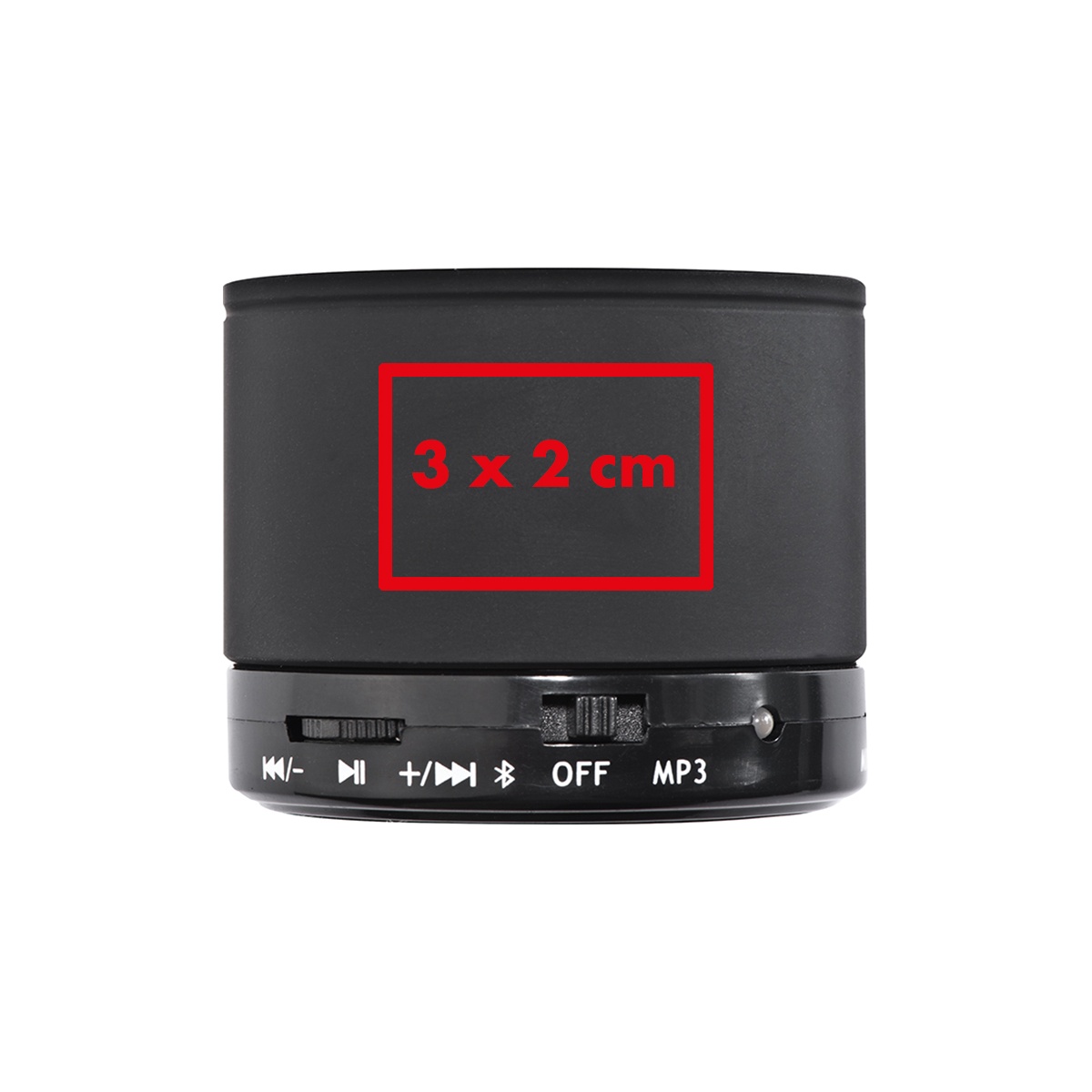 Seite des Sockels (3 x 2 cm)