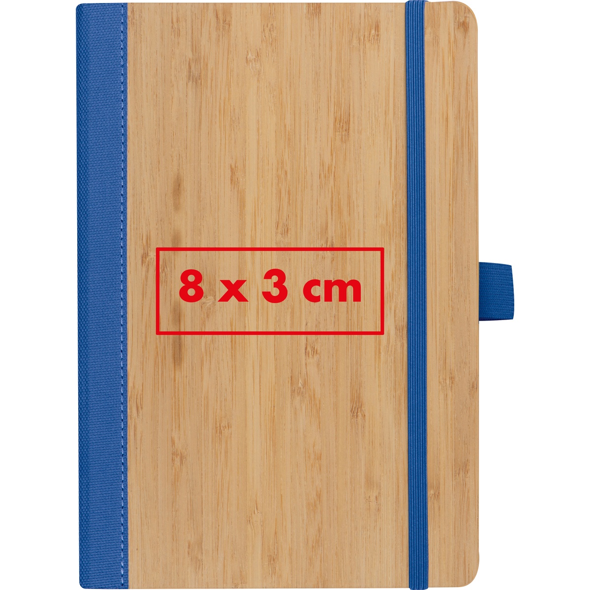 Auf der Vorderseite (8 x 3 cm)