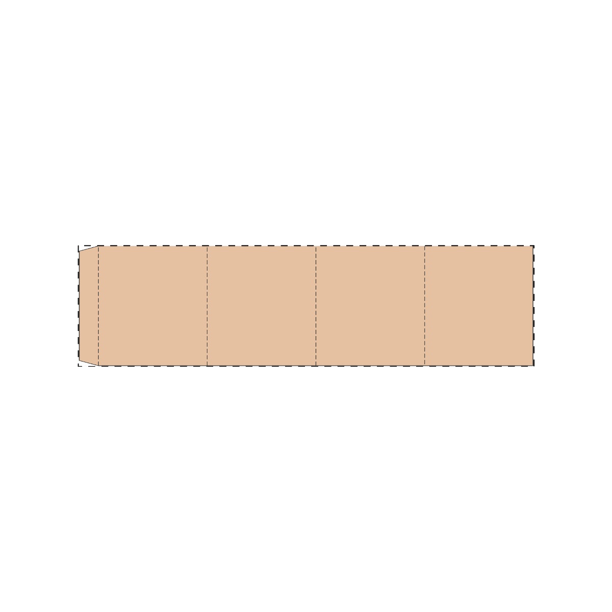 Maßgefertigte Kraft-Papierbanderole (381 x 100 mm)