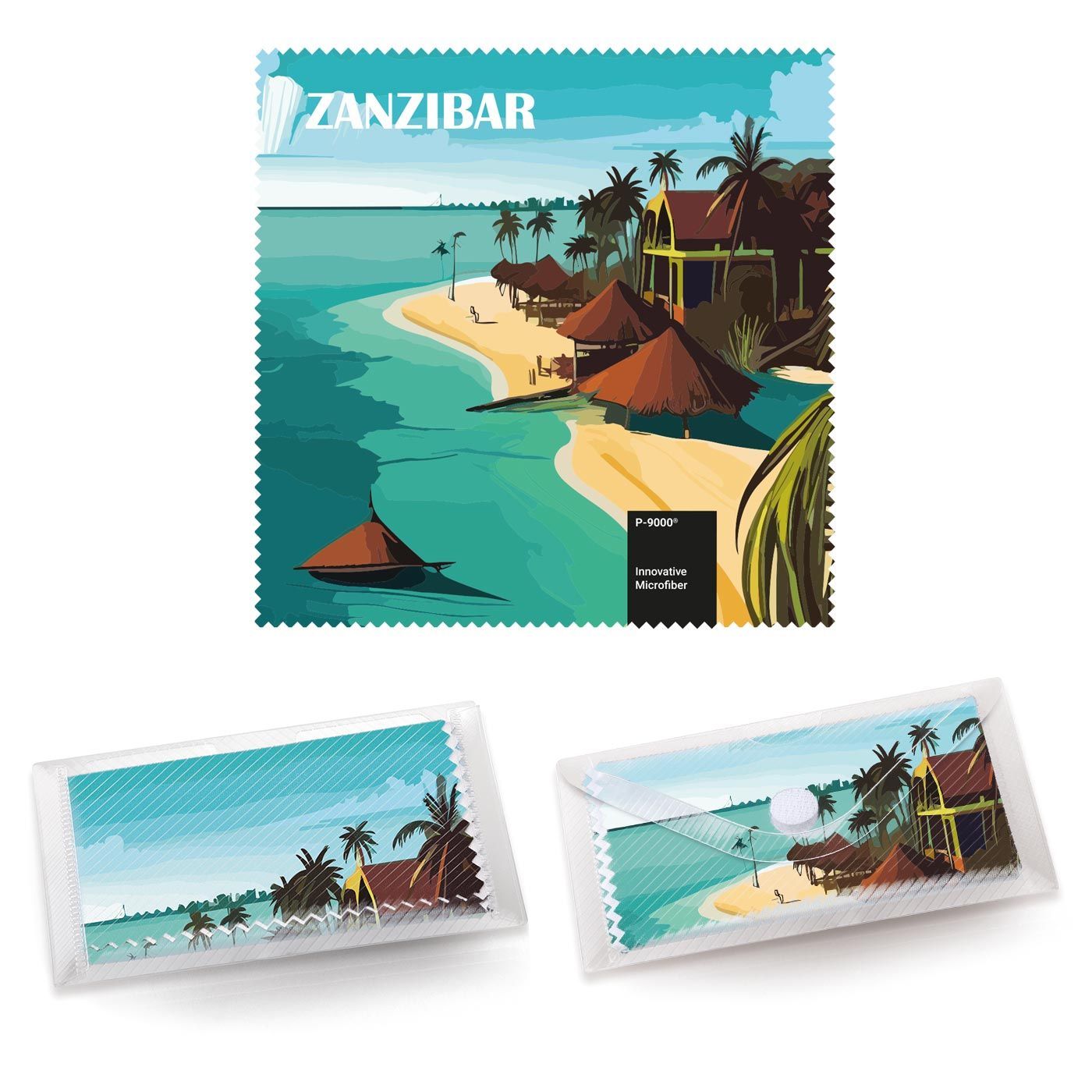 Auf Vorderseite ganzflächig (18 x 18 cm)