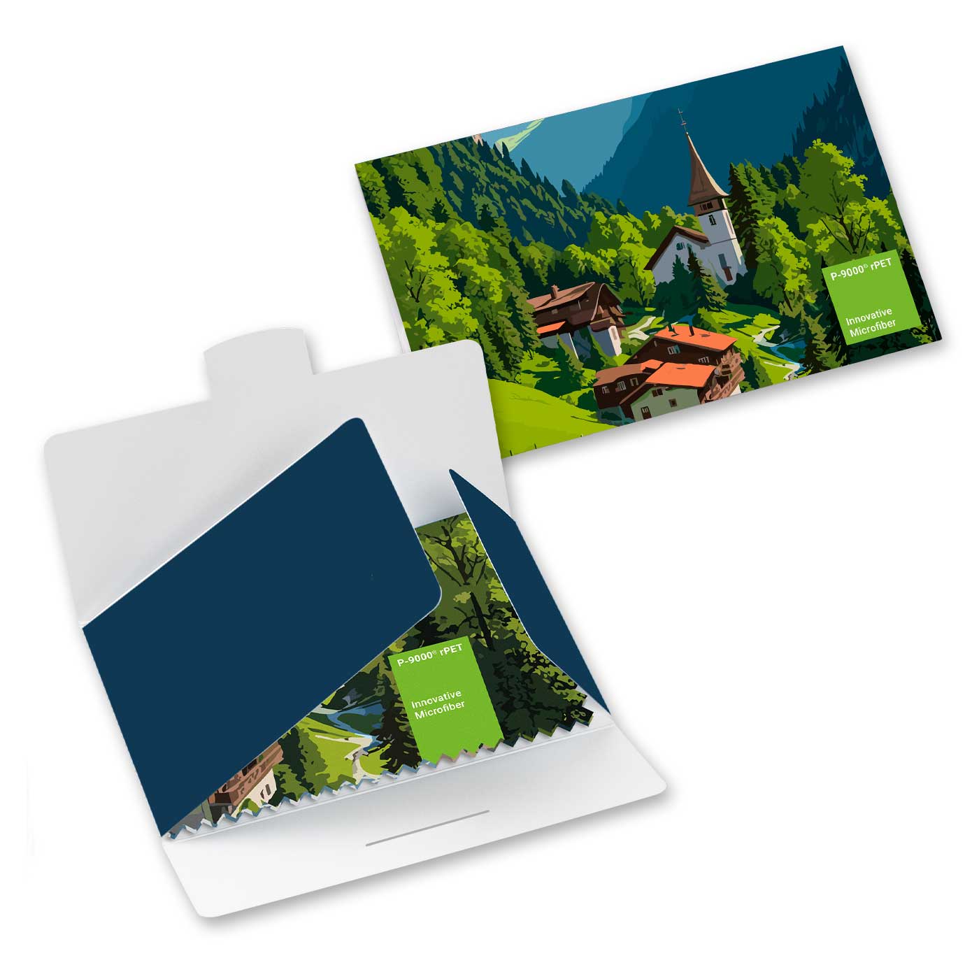 Auf Vorderseite ganzflächig (18 x 15 cm)