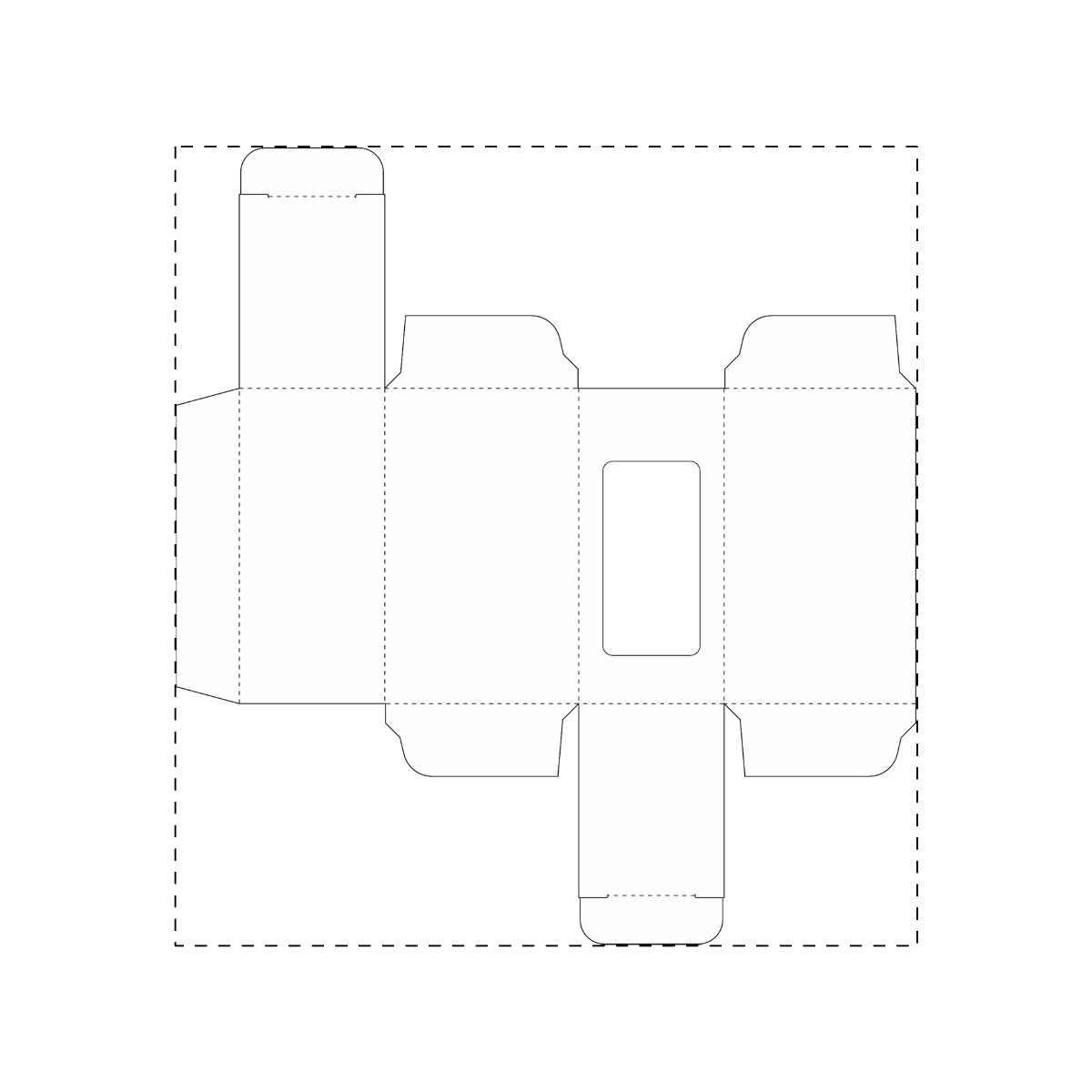 Maßgefertigter Karton mit Fenster (156 x 171 mm)