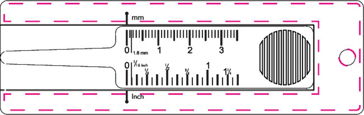 Vorderseite mittig (10,2x3 cm)