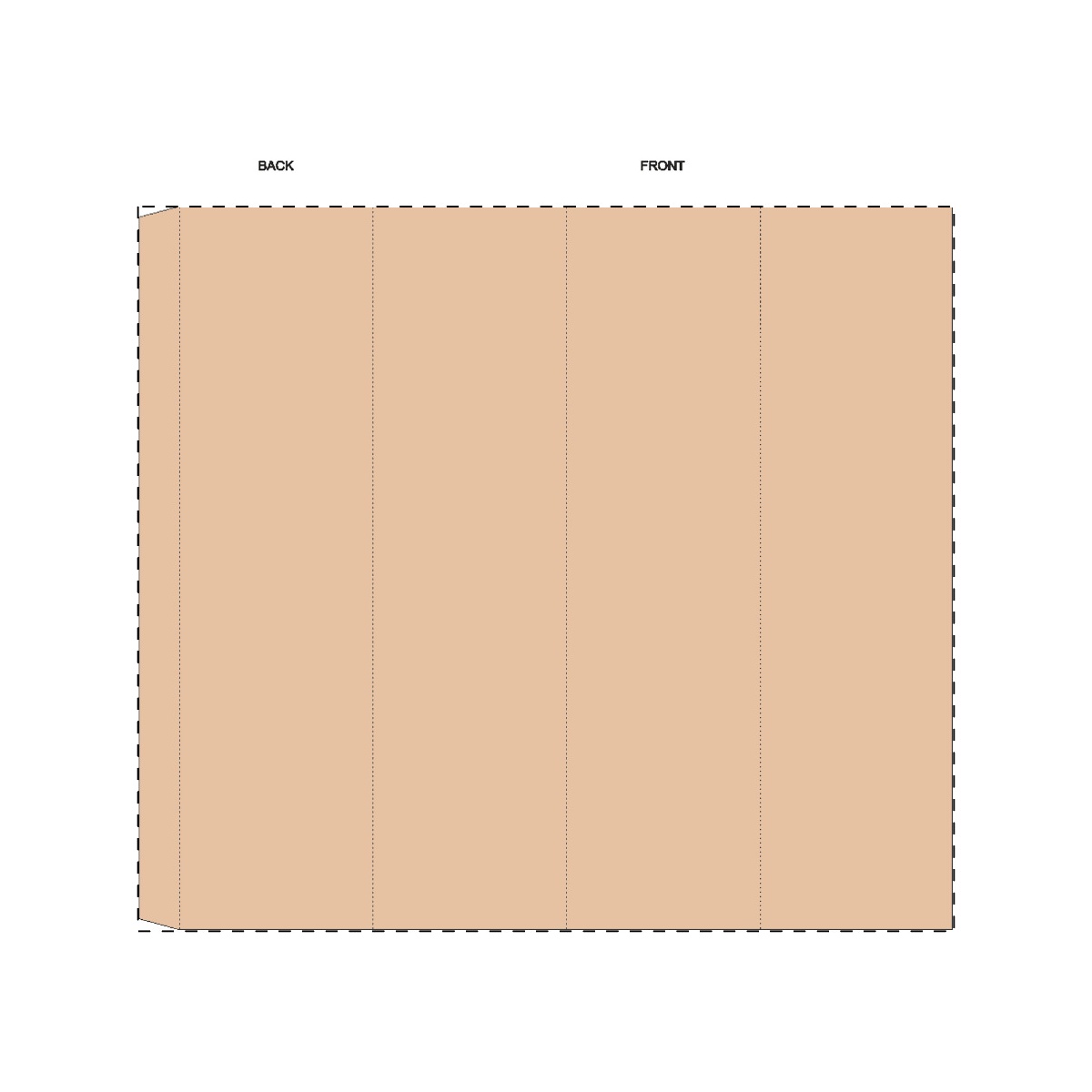 Maßgefertigte Kraft-Papierbanderole (321 x 285 mm)
