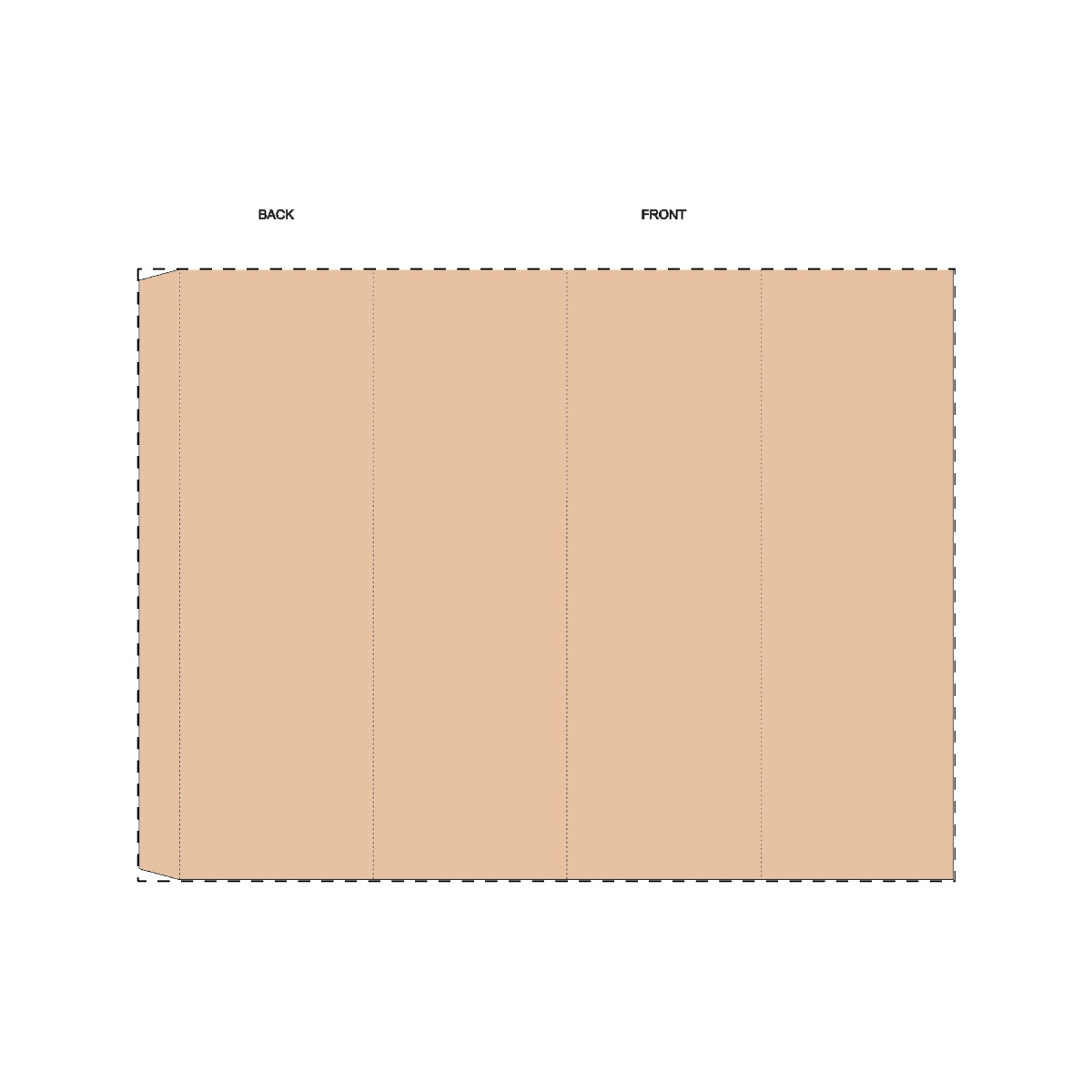 Maßgefertigte Kraft-Papierbanderole (321 x 240 mm)