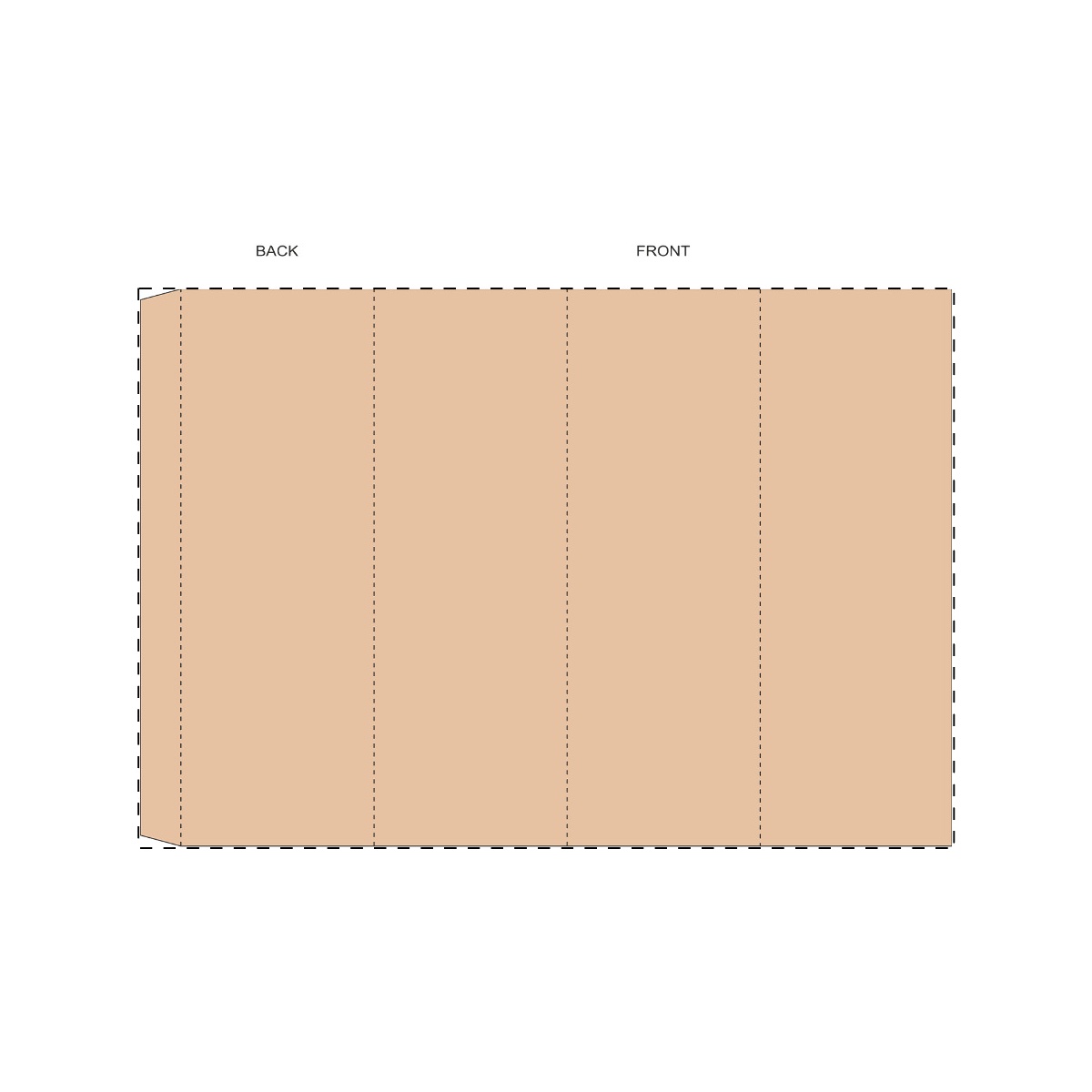 Maßgefertigte Kraft-Papierbanderole (321 x 230 mm)