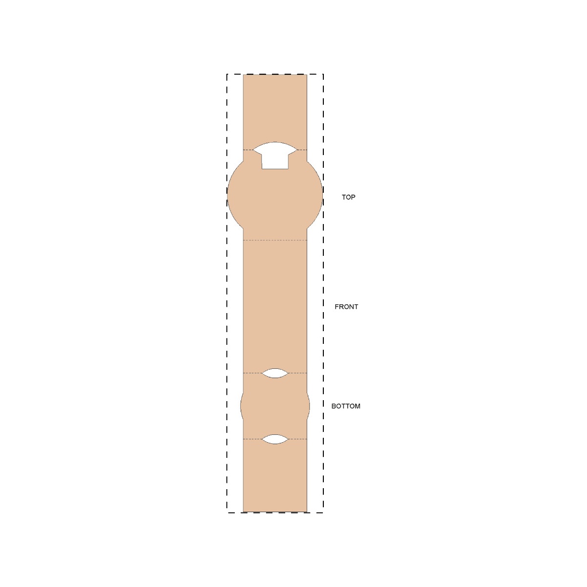 Maßgefertigte Kraft-Papierbanderole (90 x 411 mm)